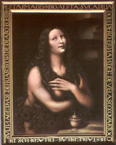 Schilderij toegeschreven aan Leonardo da Vinci.