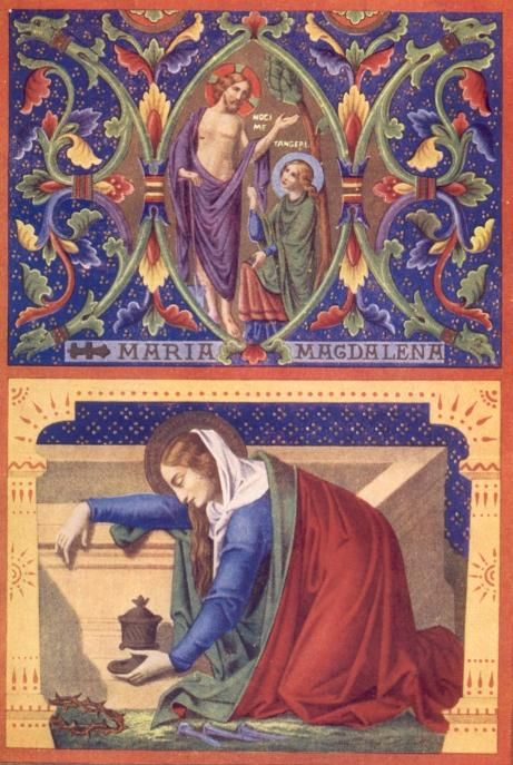 Schilderij Waar? Maria Magdalena aan de voet van het kruis.