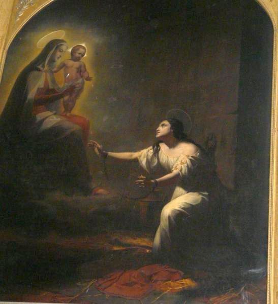 ± 1850(?), schilderij Maria verschijnt aan Filomena.