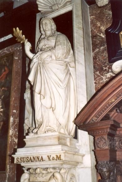 Susanna van Rome met Maximus, Claudius, Praepedigna en 2 anderen