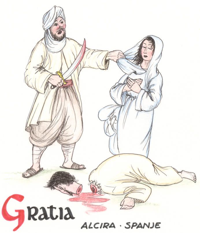 Bernardus van Alcira met Gratia en Maria