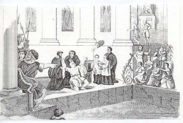 Nederland in: 149/3 p:461 Genesius maakt op het toneel christelijke rituelen belachelijk.