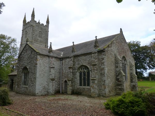 Kerkje van St-Erme, Cornwall, Engeland.
