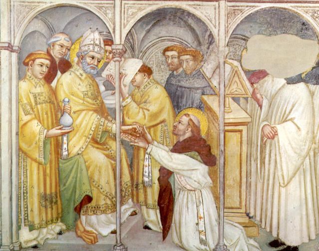 Priesterwijding van Augustinus door Valerius te Hippo.