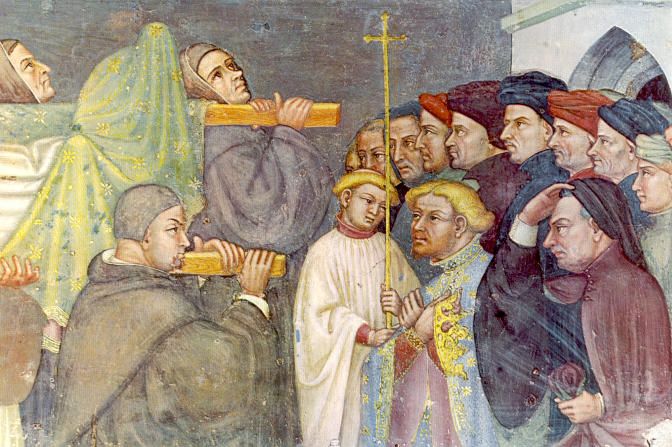 Overbrenging Augustinus'relieken naar Pavia.