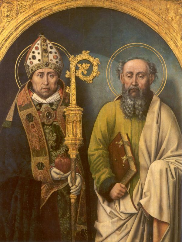 Links: Augustinus Rechts: Apostel Paulus.