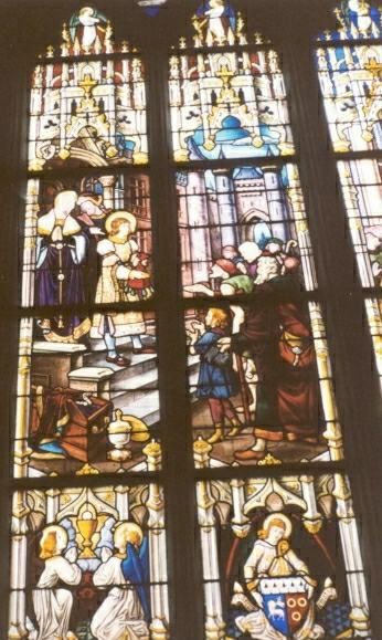Sint Gillles deelt als kind spullen uit aan de armen.