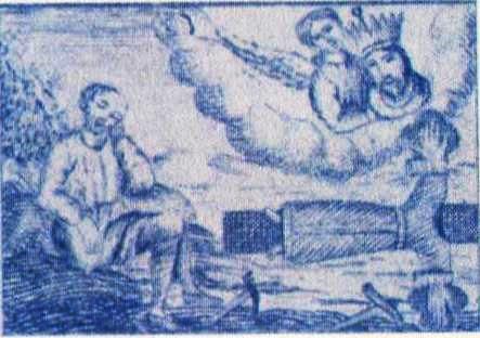 Terwijl Nicodemus ervan droomt om een afbeelding te maken van Christus' Heilig Aaangeziht op het Kruis wordt het beeld door een engel van uit de hemel naar hem toegebracht.