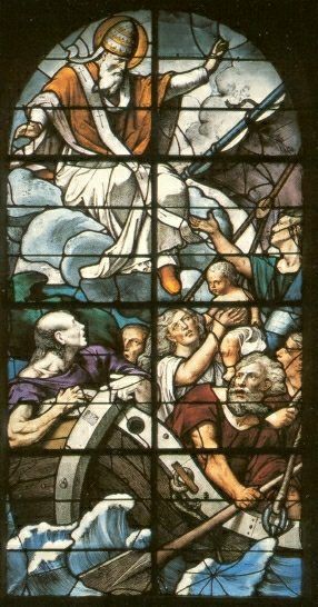 Sint Cornély van Bretagne (alias Cornelius Paus) redt een schipper in nood.