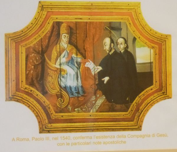 Paus Paulus iii schenkt zijn goekeuring aan de Sociëteit van Jezus (Orde der Jezuïeten)