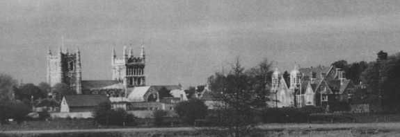 Kloostergebouwen te Wimborne, huidige toestand, die van later datum stamt dan de tijd van Lioba.