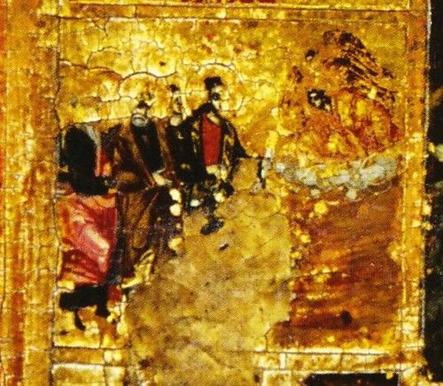 16. d'Ongenaakbare God zien ze als Kind, waartoe iedere mens toegang vindt. Mens als wij werd Hij, en levend in ons midden hoort Hij het danklied dat wij dragen:... Macedonië, Skopje, Nationaal Museum.