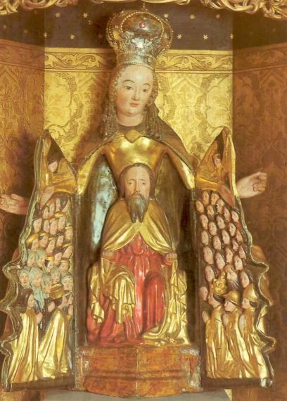 Maria als beschermvrouwe met beschermmantel.