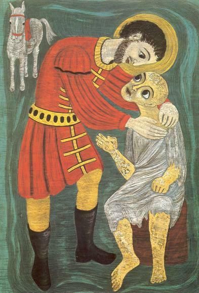 Franciscus en de melaatse.