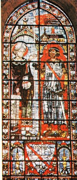 Dionysius (links) geeft de banier terug aan Clemens van Metz.