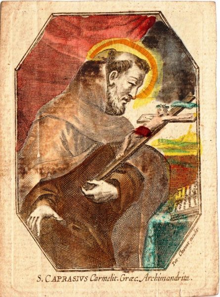Caprasius Carmelites. Wordt hier 'Grieks 'Archimandriet' genoemd.
