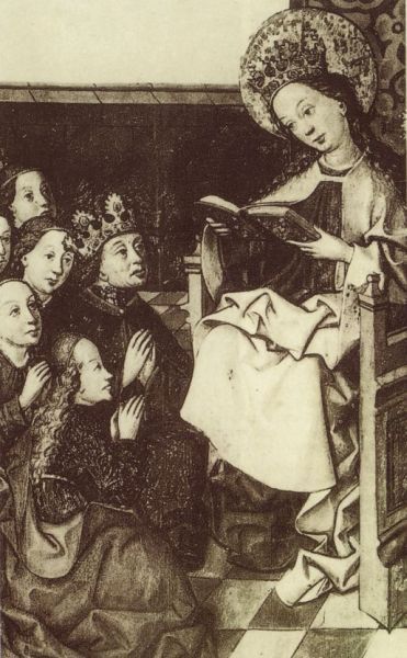 De H. Ursula als lerares.