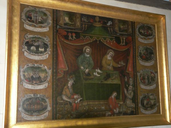 Scènes uit lijdensgeschiedenis van Crispinus en Crispinianus.