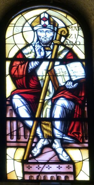 Ca 1950, glasschilderkunst Italië, Syracuse, Dom