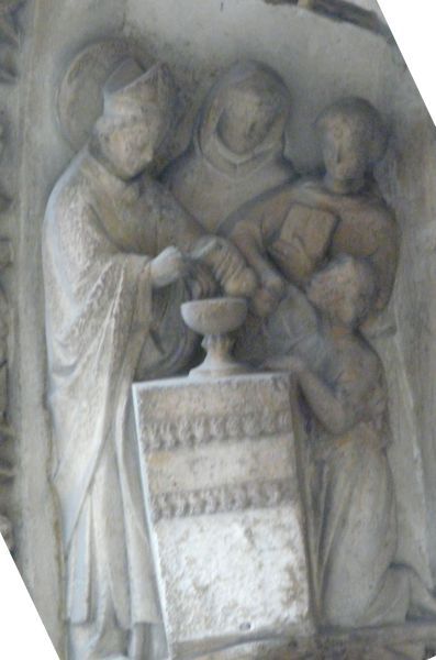 Marcellus draagt de Heilige Mis op.