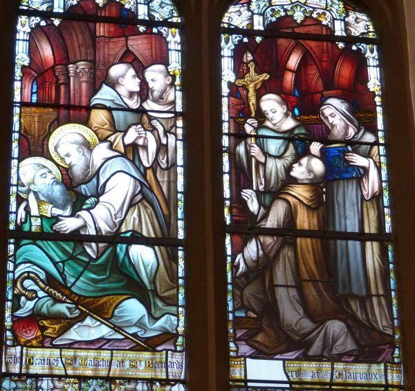 Malachy sterft in de armen van Sint Bernardus