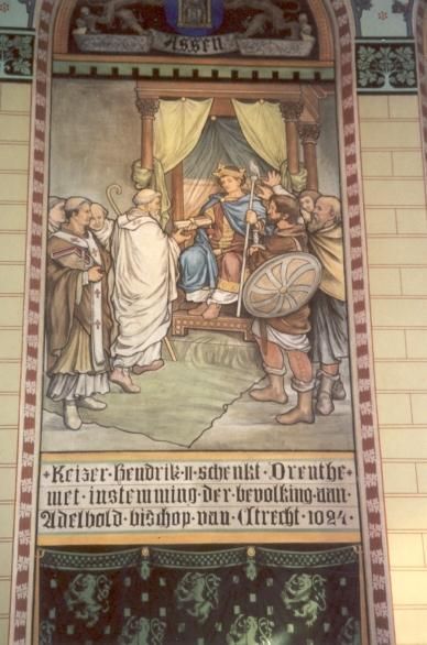 Wandschildering Bisschop Adelbold.