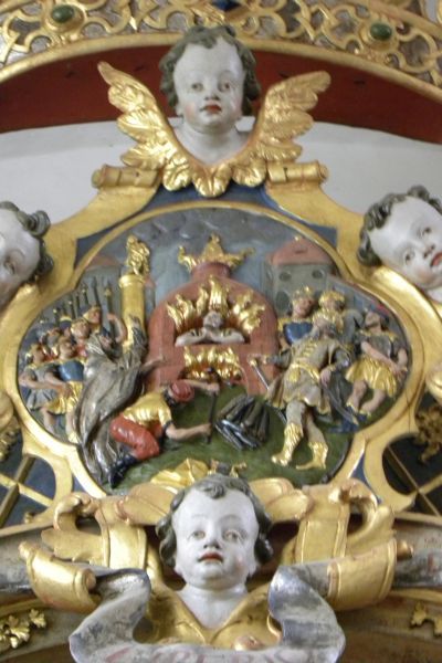 Tiberius wordt in ketel gloeiend heet gesmolten lood gelaten.