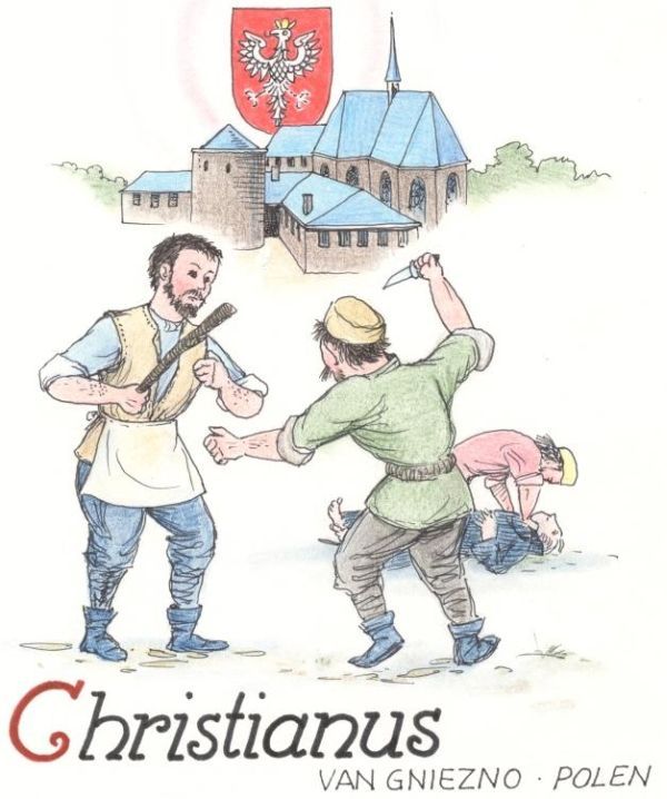 Benedictus van Gniezno met Isaac, Johannes, Matteus en Christianus