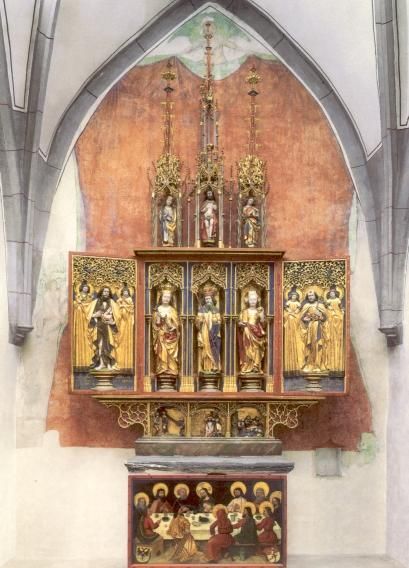 Lucius met links Emerita en rechts Magdalena.