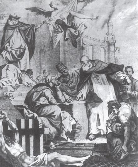 Duitsland (?) Johannes van Matha en Felix van Valois kopen slaven vrij.
