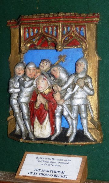 Moord op Thomas Becket in de kathedraal.